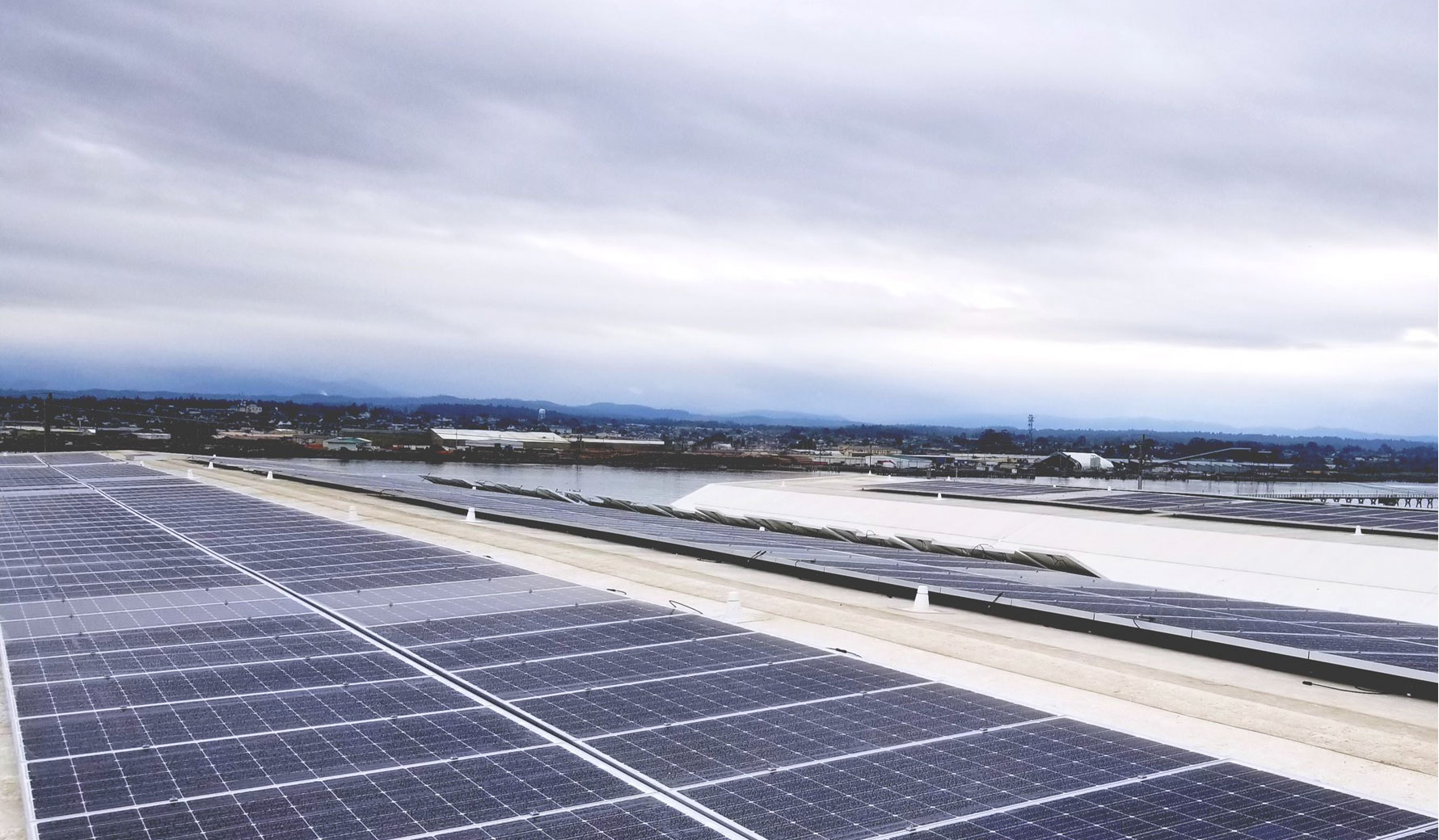 Finished rooftop solar arrays